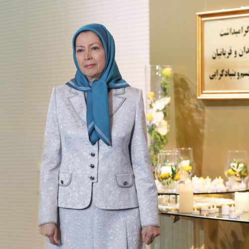 Maryam Rajavi Iran’s opposition Leader addresses dignitaries from Arab and Islamic countries and representatives of Muslim communities in France in a major Ramadan conference in Paris on 3 July 2015 -15