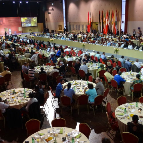 Maryam Rajavi Iran’s opposition Leader addresses dignitaries from Arab and Islamic countries and representatives of Muslim communities in France in a major Ramadan conference in Paris on 3 July 2015 -2