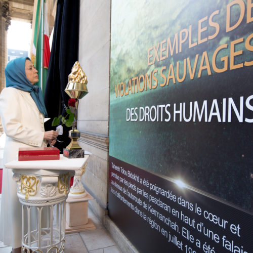 Maryam Rajavi and personalities gathered at the conference of 10 October 2015