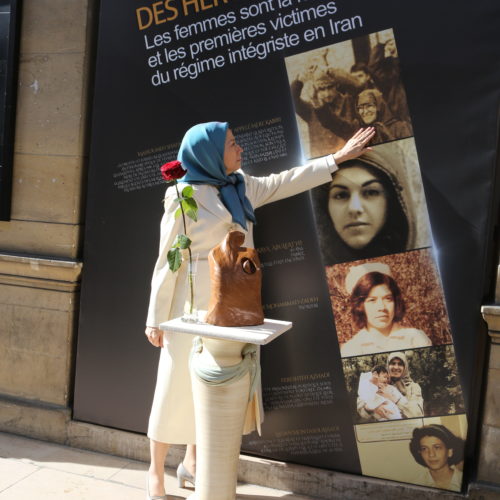 Maryam Rajavi and personalities gathered at the conference of 10 October 2015