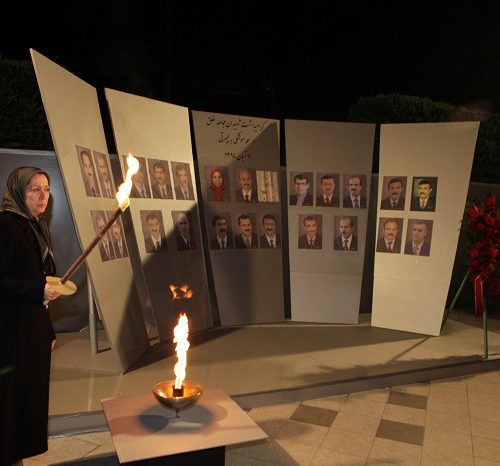MaryamRajavi-Commemoration of martyrs of 29 Oct attack on Camp Liberty - 1 November 2015