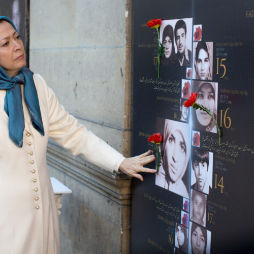 Maryam Rajavi and personalities gathered at the conference of 10 October 2015