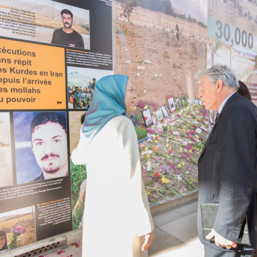 Maryam Rajavi and personalities gathered at the conference of 10 October 2015