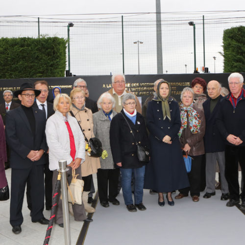 Maryam Rajavi at memorial ceremony for the victims of Paris attacks, Auvers-sur-Oise, November 16, 2015