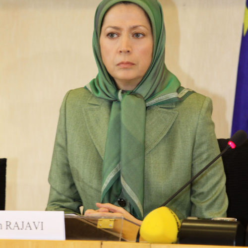 Maryam Rajavi in a meeting at the European Parliament. Brussels - March 2, 2016