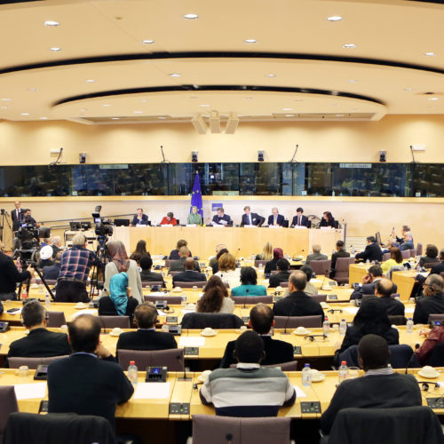 Maryam Rajavi in a meeting at the European Parliament. Brussels - March 2, 2016