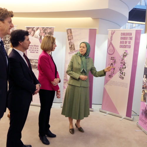 Maryam Radjavi à une exposition pour la Journée internationale des Femmes au Parlement européen- 2 Mars 2016