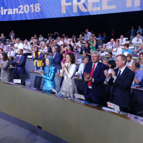 Alongside dignitaries and parliamentarians from various countries in the “Free Iran – The Alternative” gathering - Villepinte, June 30, 2018