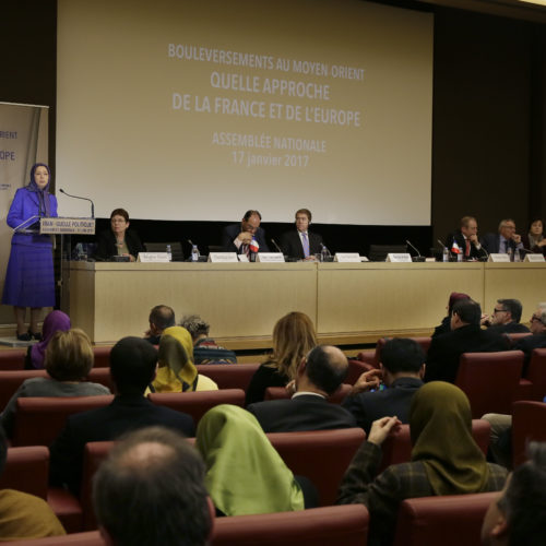 Maryam Rajavi-France Parliament-1