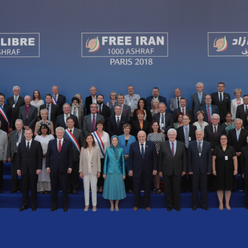Alongside dignitaries and parliamentarians from various countries in the “Free Iran – The Alternative” gathering - Villepinte, June 30, 2018