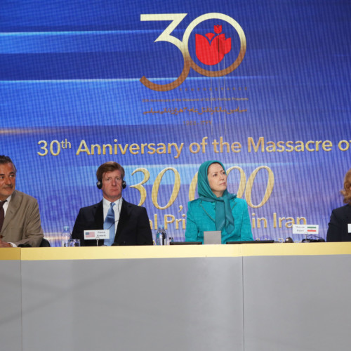 Célébration du 30e anniversaire du massacre de 30.000 prisonniers politiques de 1988 en Iran dans une conférence internationale d’associations iraniennes- 25 aout 2018