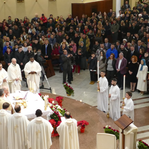 Maryam Rajavi at the Christmas Eve mass at Tirana’s Saint Paul Metropolitan Archdiocese- December 25, 2019