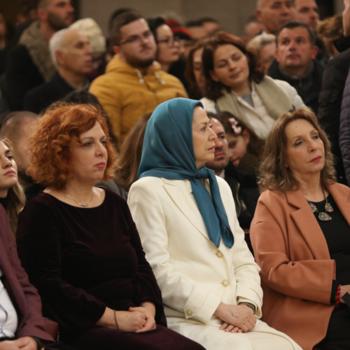 Maryam Rajavi at the Christmas Eve mass at Tirana’s Saint Paul Metropolitan Archdiocese- December 25, 2019