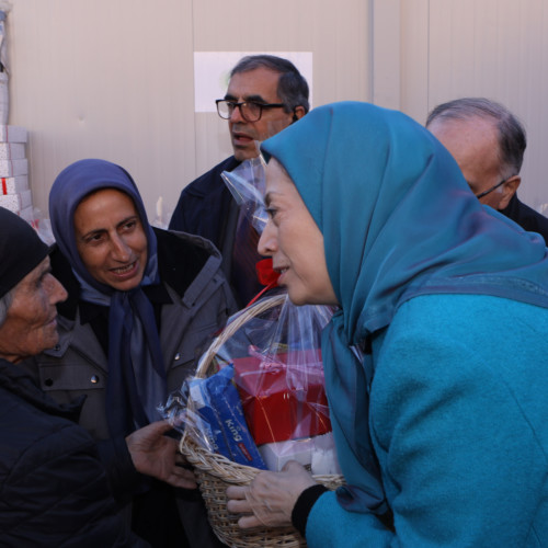 Maryam Radjavi à la rencontre des sinistrés du séisme en Albanie- décembre 2019