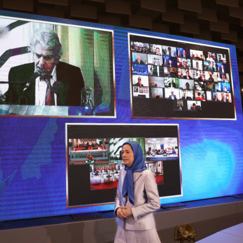 Maryam Radjavi à la 33e session du Conseil national de la Résistance iranienne- juillet 2020