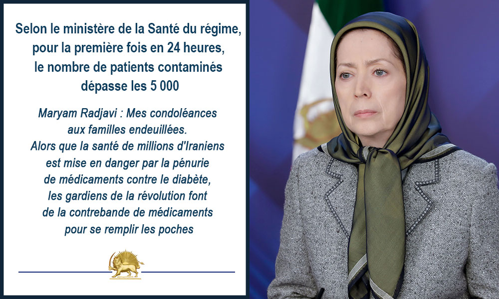 Selon le ministère de la Santé du régime, pour la première fois en 24 heures, le nombre de patients contaminés dépasse les 5 000