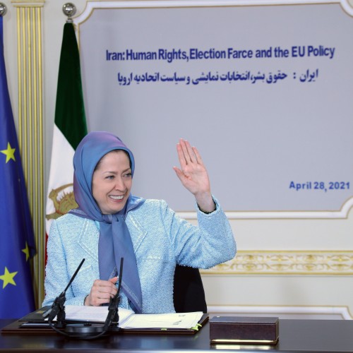 Conférence en ligne de Maryam Radjavi avec des eurodéputés – Avril 2021