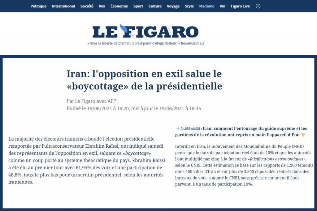 Iran: l’opposition en exil salue le «boycottage» de la présidentielle