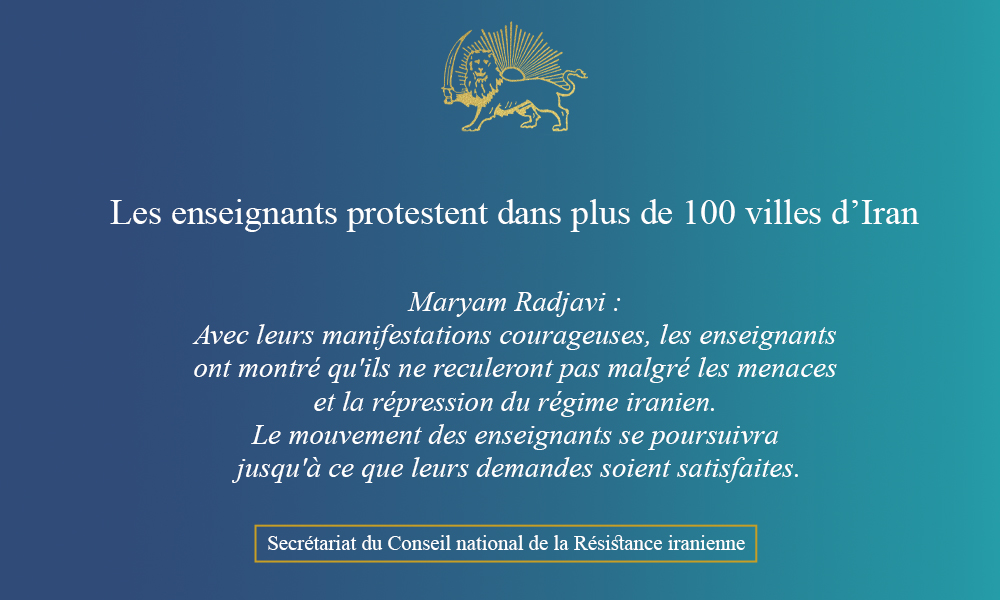 Les enseignants protestent dans plus de 100 villes d’Iran