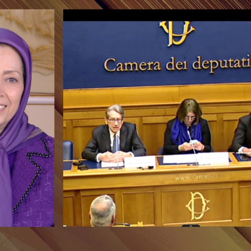 Discours dans une réunion au Sénat italien - Soutien de la majorité des sénateurs italiens au soulèvement et à la Résistance iranienne - 12 avril, 2023