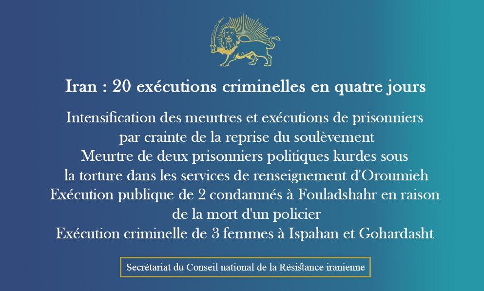 Iran : 20 exécutions criminelles en quatre jours