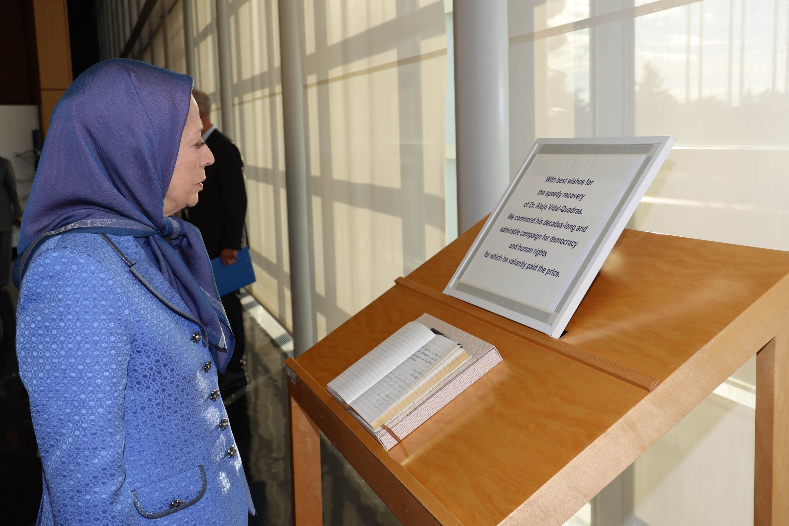 Maryam rajavi at parliament starsbourg