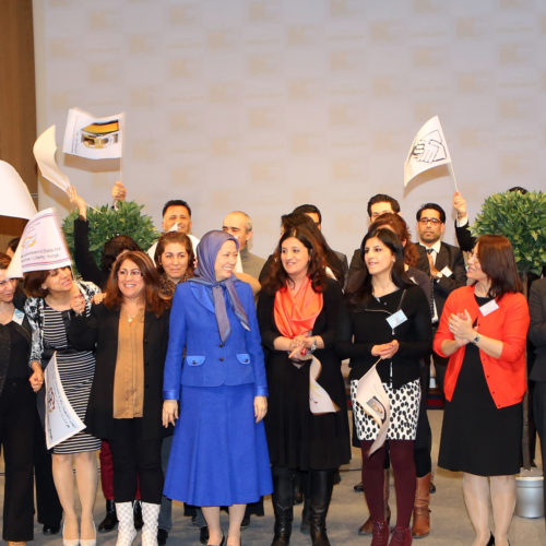Maryam Rajavi at the gathering of 60 Iranian associations from Sweden, Norway, Denmark and Finland at Oslo- February 25, 2014-6