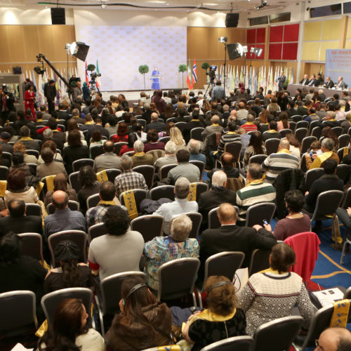 Maryam Rajavi at the gathering of 60 Iranian associations from Sweden, Norway, Denmark and Finland at Oslo- February 25, 2014-1