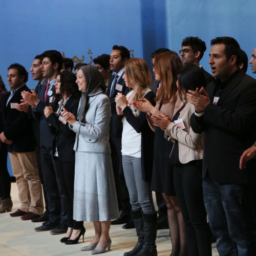 Maryam Rajavi at the conference of Iran, Regime Change, Provision of Security for Camp Liberty Residents-April 12,2014-8