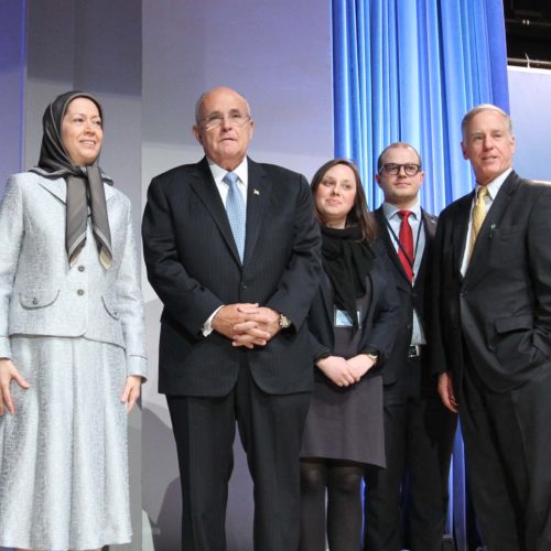 Maryam Rajavi at the conference of Iran, Regime Change, Provision of Security for Camp Liberty Residents-April 12,2014-1