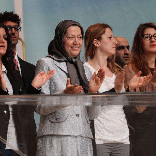 Maryam Rajavi at the conference of Iran, Regime Change, Provision of Security for Camp Liberty Residents-April 12,2014-12