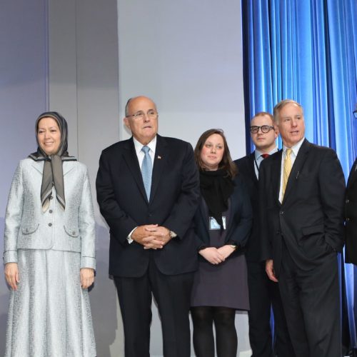 Maryam Rajavi at the conference of Iran, Regime Change, Provision of Security for Camp Liberty Residents-April 12,2014-10