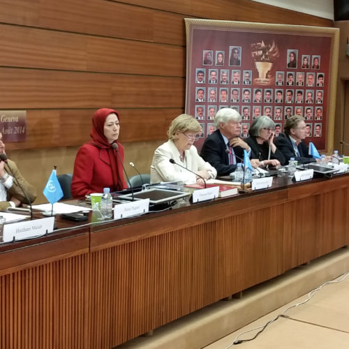 Maryam Rajavi  -International Conference at the UN European Headquarters in Geneva1308014-9