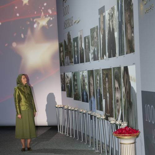 Maryam Rajavi- Gathering for the anniversary of massacre of 52 hero martyrs in camp Ashraf – 1 September 2014-4