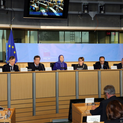 Maryam Rajavi – European Parliament – International day of Human rights  - December 10, 2014-4