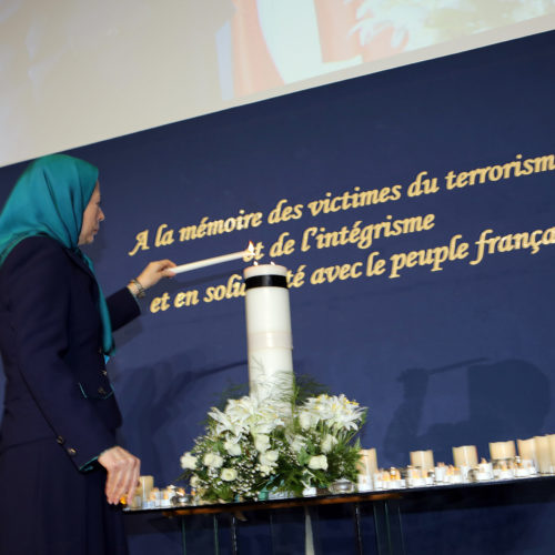 Maryam Rajavi- Gathering titled “In 2015, all for tolerance and democracy against religious extremism”-1