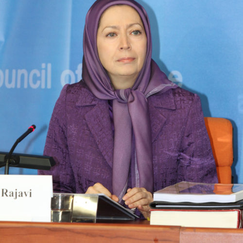 Maryam Rajavi- Council of Europe – Strasbourg – 26 January 2015-3