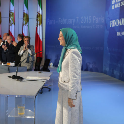 Maryam Rajavi- Religious dictatorship engulfed in crises – Iran ready for change –paris-February 7,2015-13