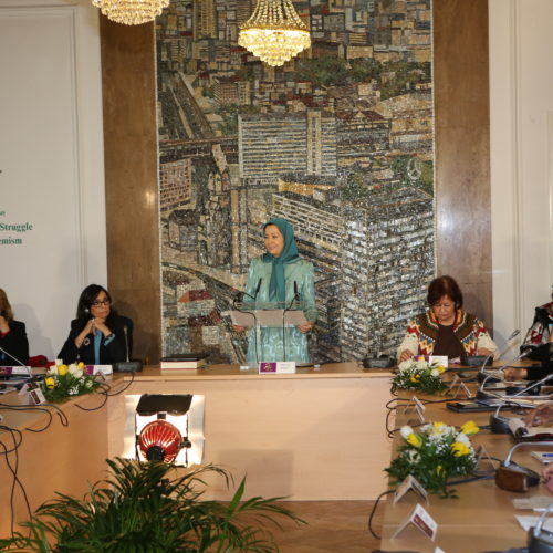 Maryam Rajavi – Conference – Women pioneer of struggle against Islamic fundamentalism – Berlin – 8 March 2015-1