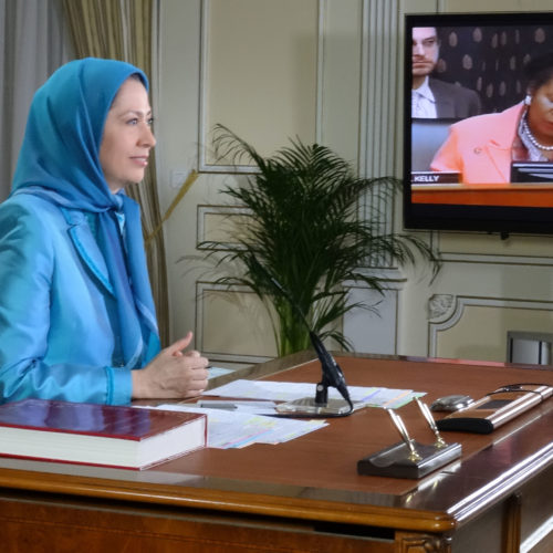 Maryam Rajavi – Congresswoman Shila Jackson-Lee - Hearing at the U.S. Congress – 29 April 2015-6