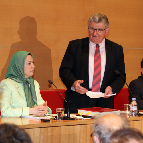 Maryam Rajavi  in French Senate - 5 May, 2015-2