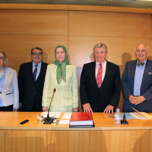 Maryam Rajavi  in French Senate - 5 May, 2015-1