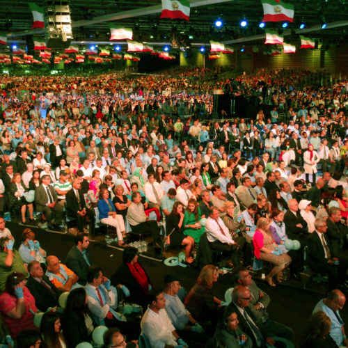 Audience while Maryam Rajavi, Iranian opposition leader, addressing grand annual gathering in Paris _71