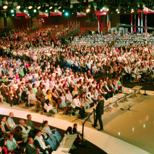 Audience while Maryam Rajavi, Iranian opposition leader, addressing grand annual gathering in Paris _66