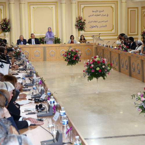 Maryam Rajavi in Conference on Iranian regime’s destructive role in the Middle East
