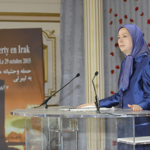 MaryamRajavi-Commemoration of martyrs of 29 Oct attack on Camp Liberty - 1 November 2015