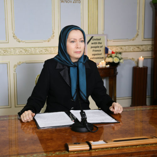 Maryam Rajavi's message condemning terrorist attacks in Paris- November 14, 2015