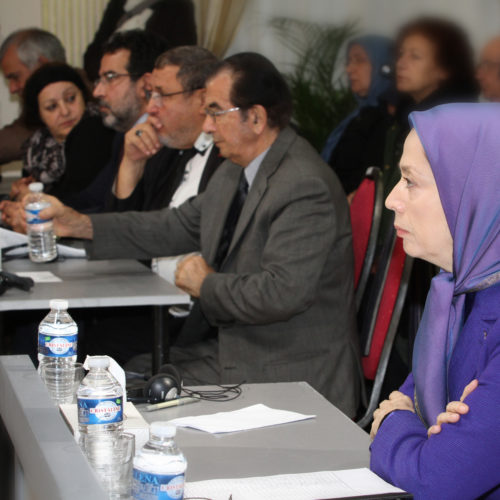 Gathering at NCRI Headquarters in solidarity with the people of France Maryam Rajavi calls on all Muslims to unite against terrorism and extremism under the name of Islam