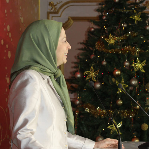 مریم رجوی در جشن سال نو میلادی با حامیان فرانسوی مقاومت ایران