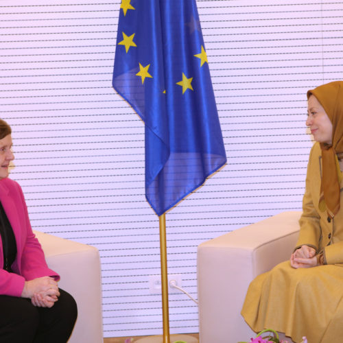 دیدارها و گفتگوهای مریم رجوی با نمایندگان پارلمان بلژیک و پارلمان اروپا